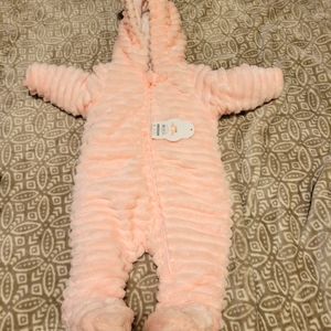 Wonder Nation New Winter outfit pink with ears on hood 3-6 months